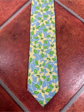 Lilly Pulitzer Hand Made Silk Lily Pad Tie